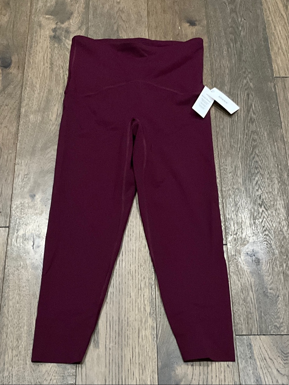 SPANX Women Maroon High-Waist Performance Leggings